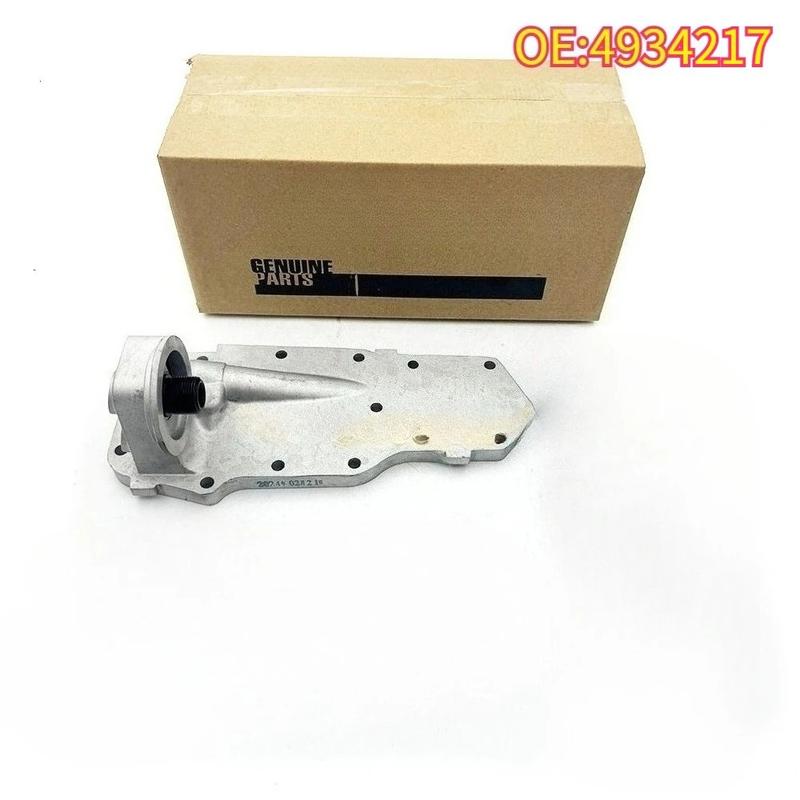 High quality New For 4934217 Oliefilter Ondersteuning Hoofd Koeler Cover Voor 4BT 6BT 5.9 12V 3918954 3924338