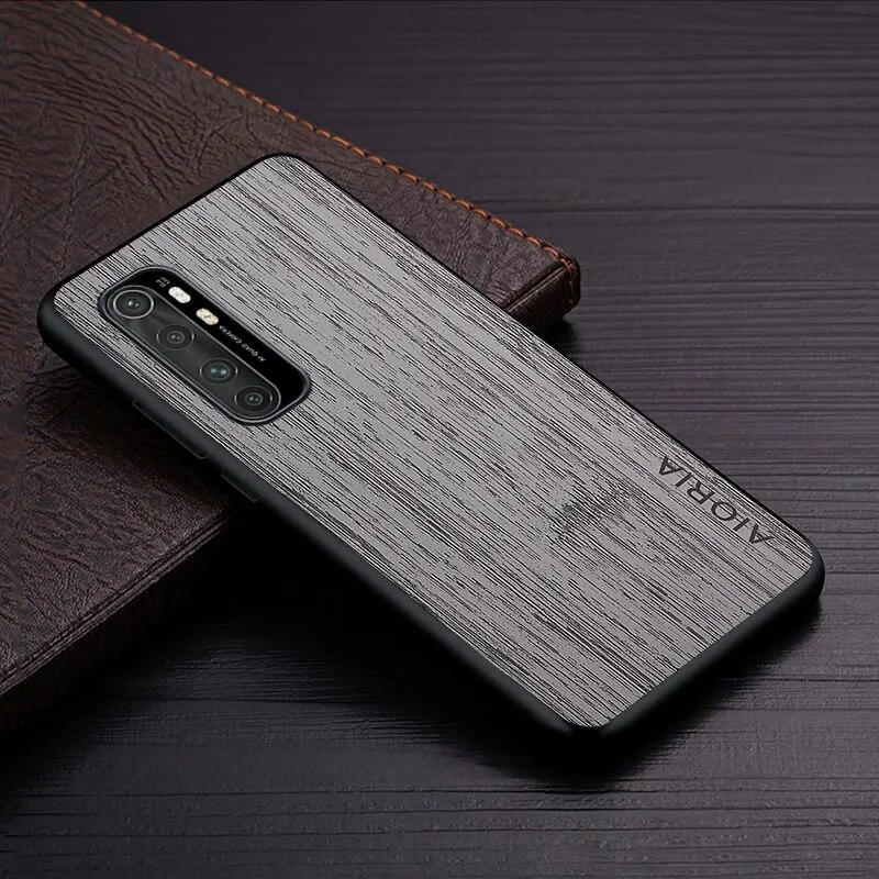 Fall für Xiaomi Mi Note 10 Lite Pro 5G funda bambus holz muster Leder abdeckung Luxus coque für xiaomi mi note 10 lite fall capa