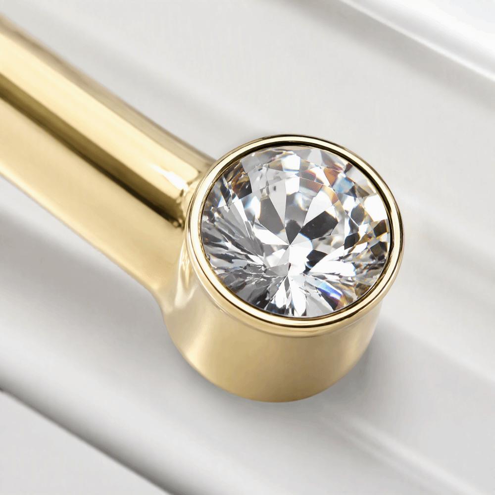 Gold Finish Cabinet Handles Zinc Alloy Wardrobe Handles Elegant Furniture Hardware Shoebox Storage