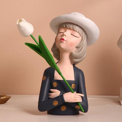 1 Stück Charmante Moderne Mädchenstatue - Harzfigur - Ein Stilvoller Dekorationsakzent für Ihr Zuhause Wohnzimmer, Zimmer Büro Dekoration So