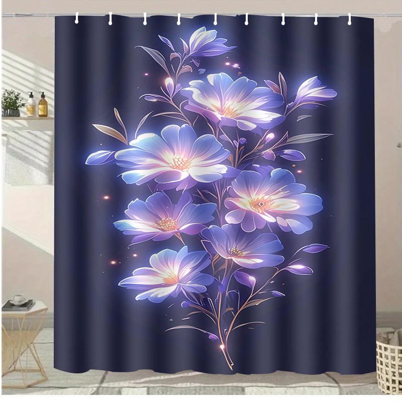 Colored Fruits Washable Dirt-Resistant Shower Curtain Shower Head Waterproof Polyester Bath Curtain For Home Decor Accessories