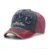 European and American men's and women's outdoor peaked cap with vintage letter patches and personalized visor cap