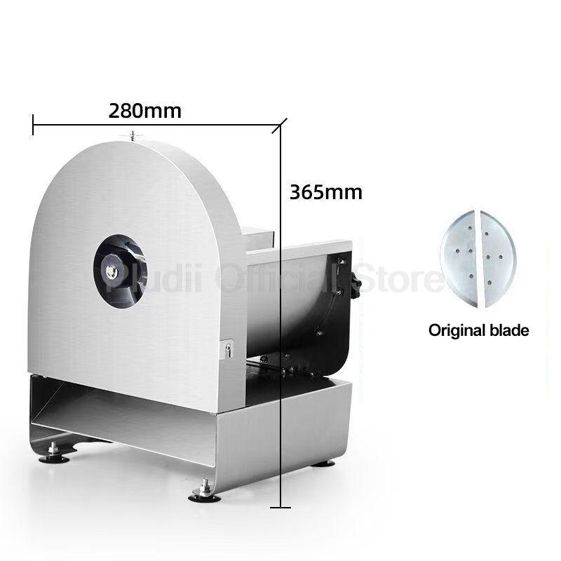 

Полностью автоматическая электрическая овощерезка, простая машина для домашней коммерческой кухни, нарезка фруктов, регулируемая нарезка лимона и картофеля бежевый