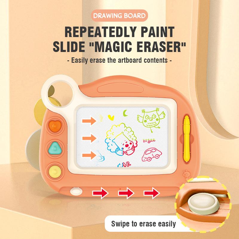 Non-Toxic Children'S Drawing Board Portable Erasable Colorful Writing Pad Toy For Kid Toddlers Babies With One Pen Best Birthday Gifts