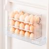Kitchen Large Capacity Egg Fridge Storage Box - Portable Multi-Layer Egg Tray Organizer, Auto Opening/Closing Egg Holder