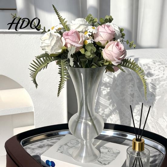 Decorative Plant Pot for Bedroom Retro Curved Flower Vase 3D Printed Flared Neck Tabletop Vase Living Room Minimalist Floral Container Home Aesthetic