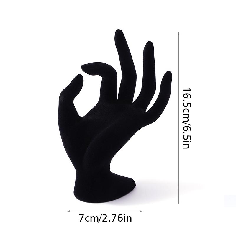 

1 шт. Прозрачная подставка для браслетов из смолы, изысканная подставка для ювелирных изделий, украшение для дома, 16,5x7 см 16.5x7 чёрный/серый