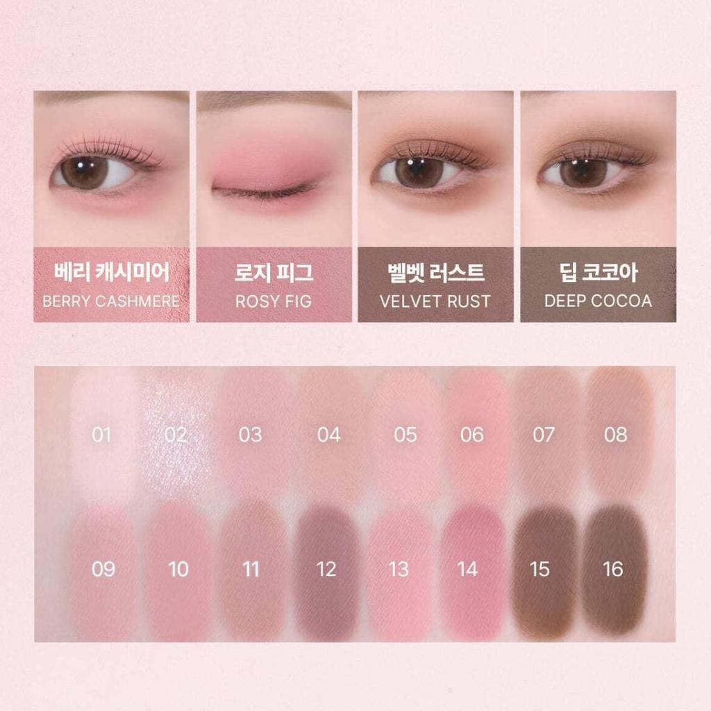 [Hello Kitty Black Edition] WAKEMAKE Soft Blurring Eye Palette 29 Soy Pink Blurring