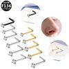 G23 Titanium Square Zirconia Nose Stud Jewelry