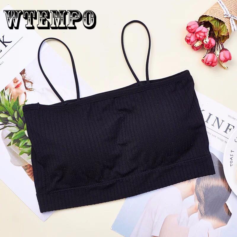 Crop Tops Women Fashion Strap Wrapped Chest Tank Crop Tops Sexy Sports Bra