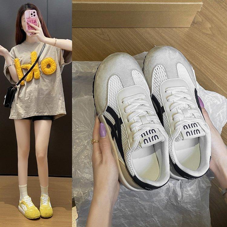 Breathable Mesh Color Matching German Training Shoes Women's Summer 2025 New Versatile Comfortable Soft-soled Sports and Leisure Shoes