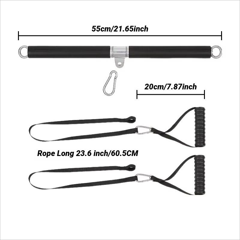 Durable And Safe Tricep Biceps Back Blaster Rope Lat Pull Down Attachment Training Gym Weight Chest Muscle Workout Extension Straps Premium Nylon
