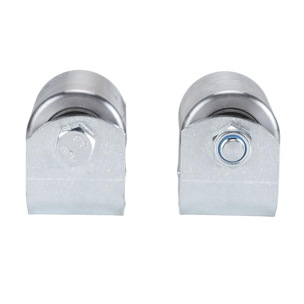 2pcs Weld On Trailer Rollers 2 Inch Chassis Protection Heavy Duty Steel Micro RV Skid Wheels