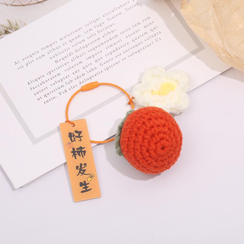 Red Persimmon Keychain: A Charming Souvenir for Students and Girlfriends