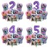 Anime „Hunter Girls“ K-Pop-Themen-Cartoon-Aluminiumfolien-Digitalballon-Set für Geburtstagsfeier-Dekorationen