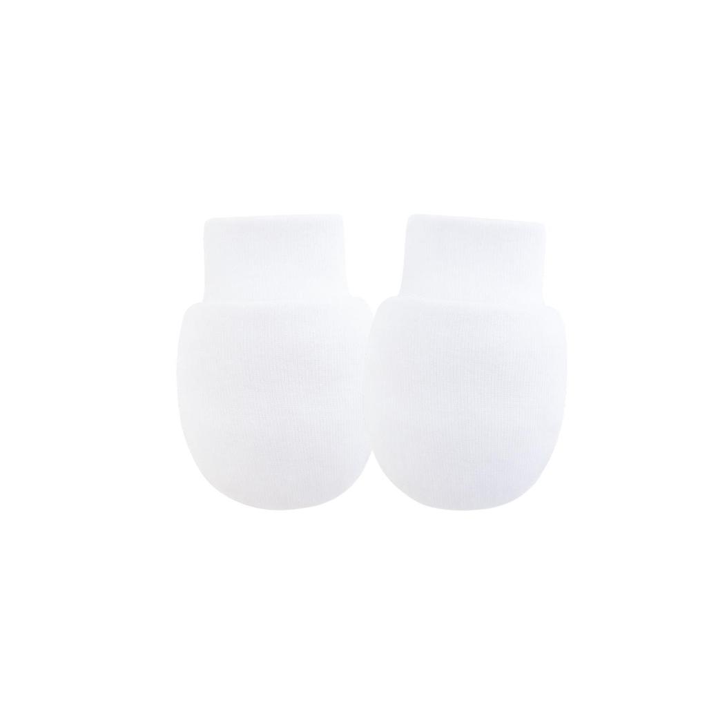 Newborn Baby Solid Color Anti-Scratch Gloves Set for All Seasons (0-3 Months) - Europe & US
