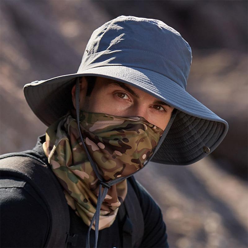 Outdoor Hat Summer Sunscreen Fisherman Hat Leisure Sun Hat Mountaineering Fishing Hat UV Protection Sun Hat
