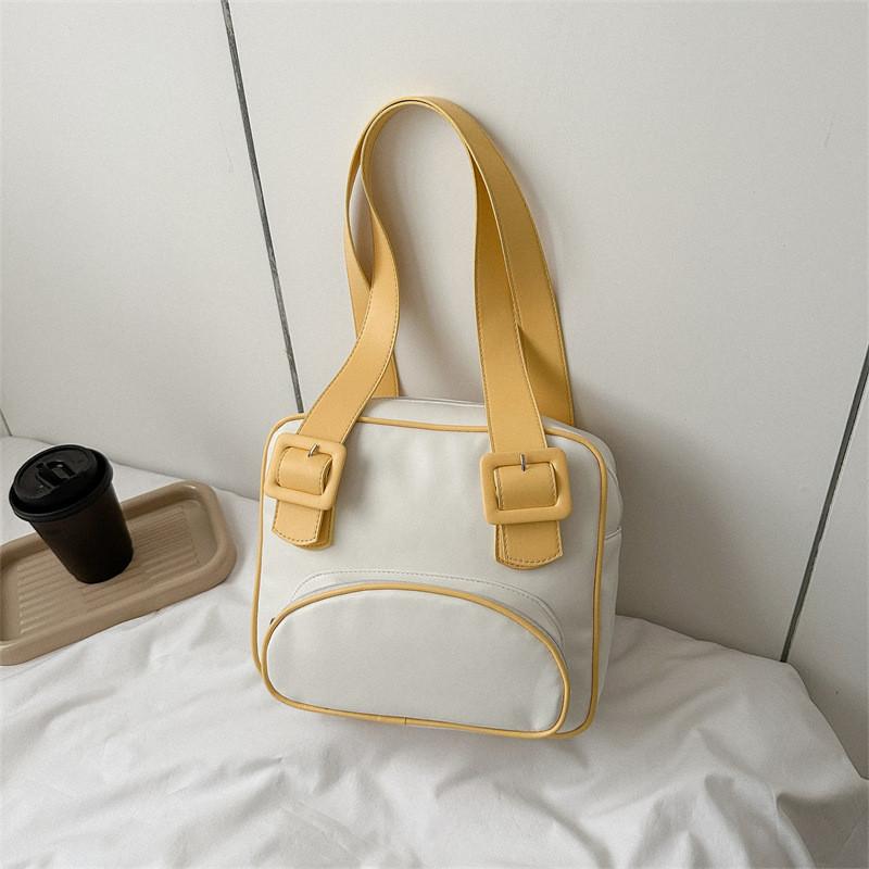 Fashionable Small Box-shaped Handbag For Women Elegant Pu Leather Carry Bag