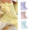 Children Girls Royal Style Bow Knee High Fishnet Socks Baby Toddler Bowknot In Tube Socks.Kid Hollow Out Sock Sox 0-3Y Clothes