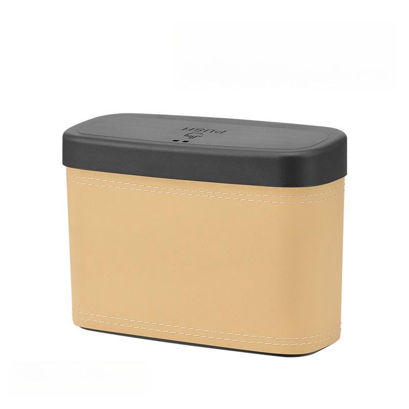 Multi-functional Car Trash Bin Universal Backrest Storage Box Hanging Vehicle Garbage Dust Case Pressing Trash Can Accessories
