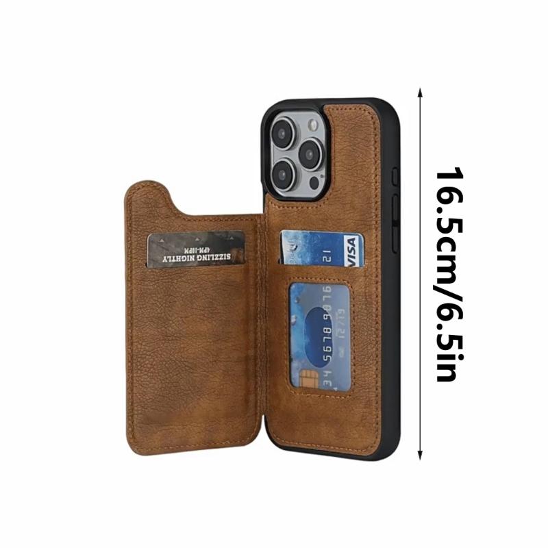 Magnetic Closures Wallet Phone Case Featuring Card Slot Magnetic Card Slot Flip Cover Protective Case for Phone  16
