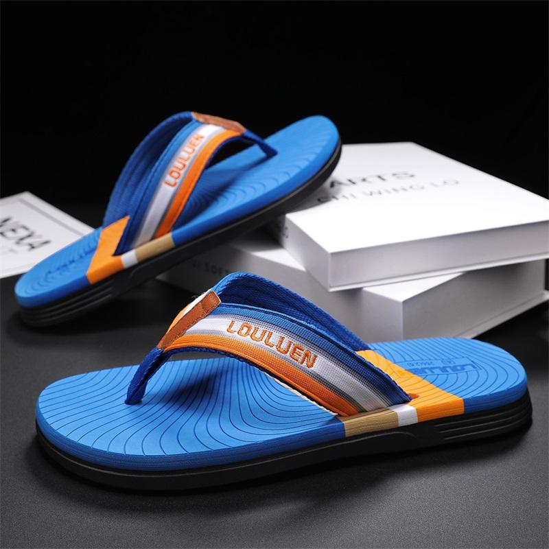 2024 Summer Brand Fashion Flip Flop Men High Quality Non-Slip Outdoor Beach Flip Flops Men Flat Casual Slippers Men