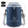 Round Insulated Lunch Tote Bag
