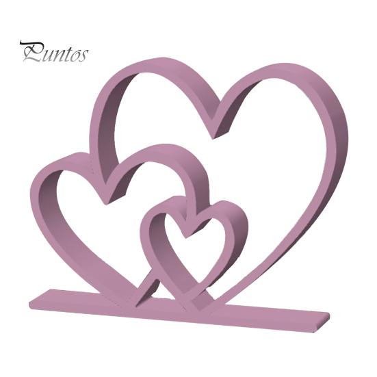 Concentric Heart Design Valentine s Day Gift, Interlocking Statue, 3D Printed Desktop Figurine, Romantic Gift Love Ornament for Desk Shelf,