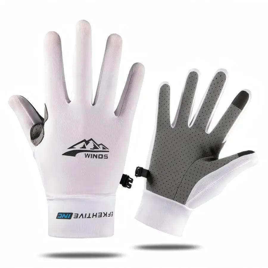Ice Silk Gloves Summer Breathable Non-slip Cycling Gloves Unisex Sunscreen Touchscreen Outdoor Sports Driving Fishing Gloves