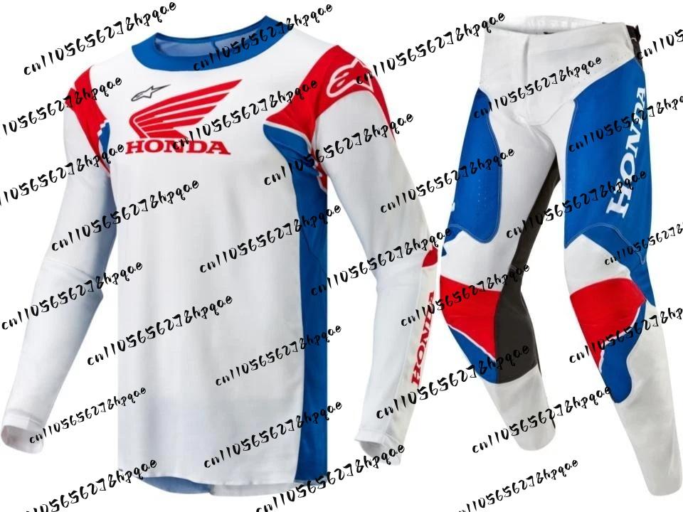 Honda Off Road Motorcycle Clothing 2026 Motocross Jersey Long Sleeves and Pants Set MX Gear Set ATV Dirt Bike Suit Breathable