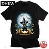 Halloween Skeleton Funny Tshirt Little Ghost Creative Gift Tee Casual  Short Unisex Unisex Soft Clothing Tee Tops Streetwear Vintage