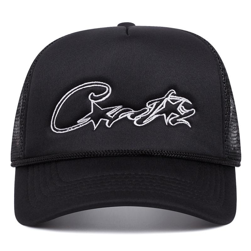 American Letter Embroidered Sun Hat Couple Mesh Breathable Duck Tongue Hat Truck Hat Versatile Baseball Hat