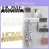 Modern Iron Home Letter Key Towel Organizer With Screw Mount For Household Storage