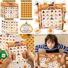 Thanksgiving Party Themed Fun Bingo Game Set With Paper Cards And Sheets Call