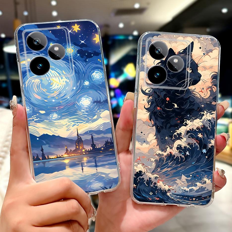 For Realme GT7 5G Case RMX5061 New Luxury Painted Cover Soft Slim Phone Case For Realme GT 7 Pro GT7 T RealmeGT 7T Fundas Bumper