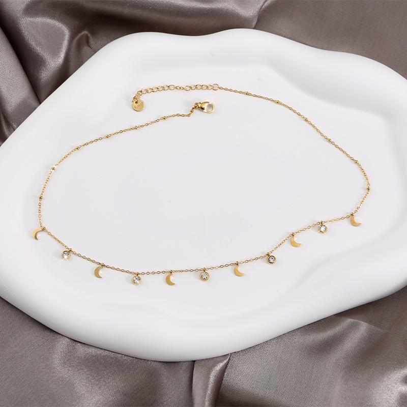 Trendy Clavicle Chain Necklace for Women Minimalist Fashion Jewelry Titanium Steel Pendant Necklace for Birthday Gift