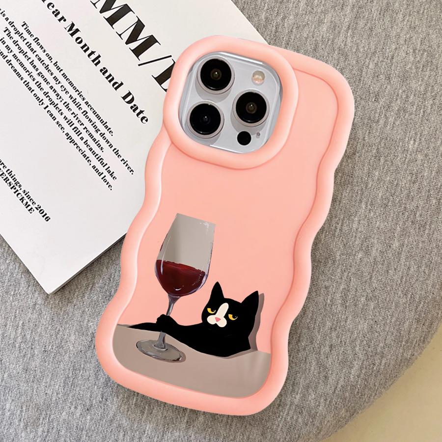 Cute Cat Case for iPhone 18 12 14 XR 17 Air 16 Pro Max 8 11 13 15 Plus Soft Phone Cover