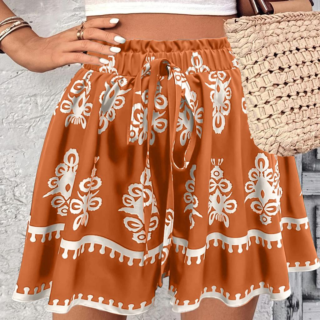 Ladies' Casual Loose Spring/summer Fashionable Bohemian Printed Shorts