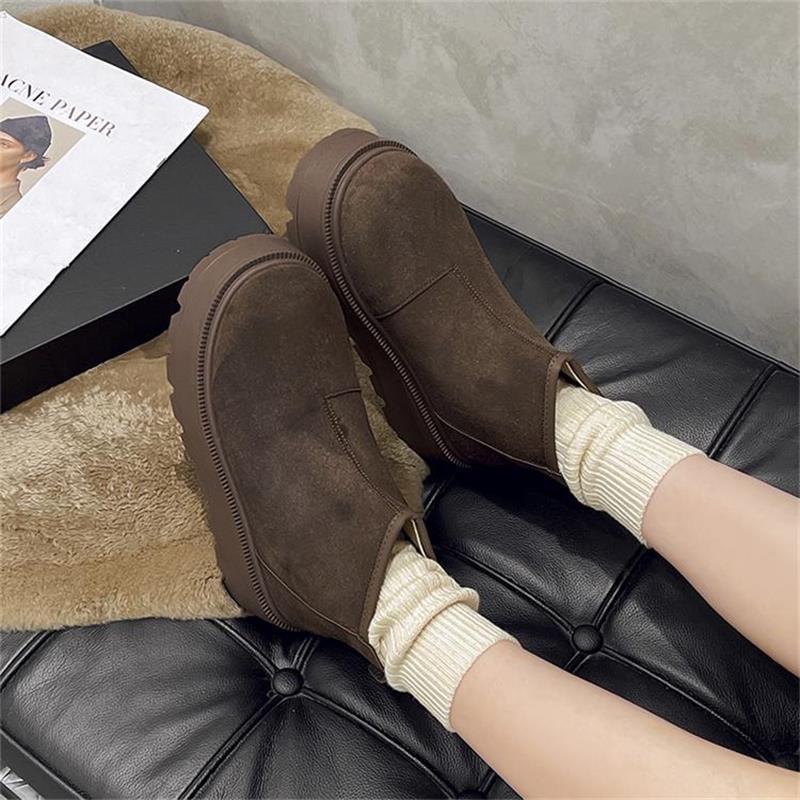 

Popular small thick-soled short boots women s winter heightening boots new versatile thermal cotton shoes thickened snow boots 40