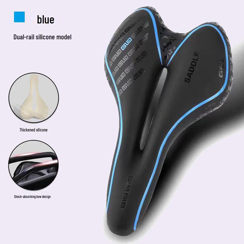 Super Soft Silicone Shock-Absorbing Bike Saddle - Anti Butt Pain for Mountain & Road Bikes