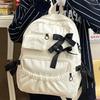 ins wind bow backpack ribbon junior high school students primary school students casual versatile backpack women's niche backpack