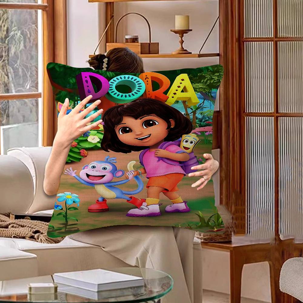 Cartoon-DORA-The-Explore Pillow Anime Pillow Sofa Bed Head Pillow Cover Cushion Cover 45x45 Cm Fashion