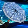 Dual-Use Automatic Transparent POE Umbrella - Xiaohongshu Style with Cats and Dogs Design