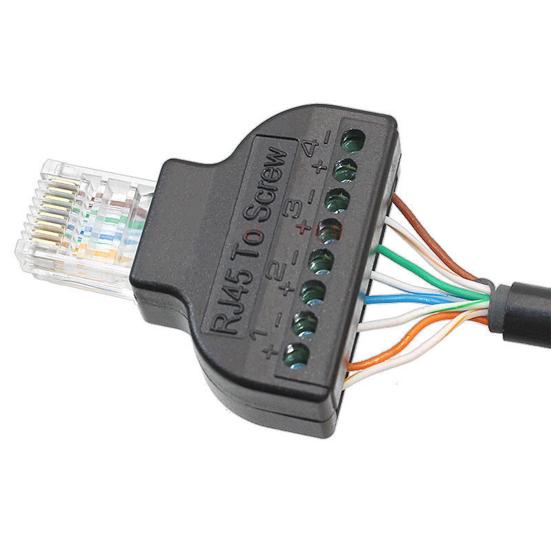 RJ45 Screw Terminal Adaptor Connector Stable Universal RJ45 Male To 8 Pin Screw Terminal Connector Ethernet Extender