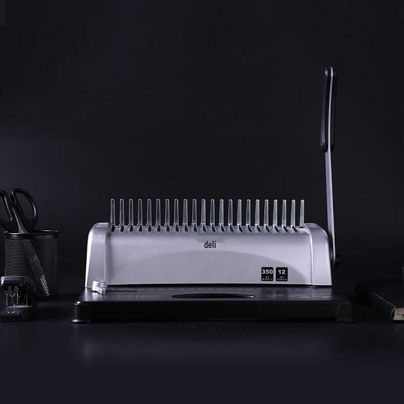 Deli 3870 Comb Binding Machine with 21-Hole Punch CN Plug (adapter Included)