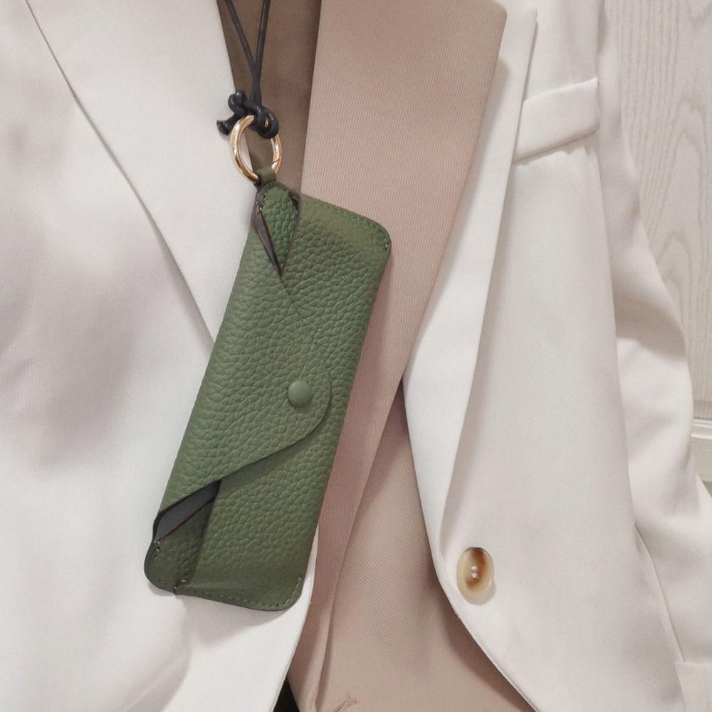 Sunglasses Storage Bag PU Leather Glasses Case Eyewear Protective Case Hanging Eyeglasses Holder