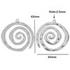 1 or 2 pcs Stainless Steel Waterproof Large Spiral Pendants Mosquito Coil Charms For DIY Earrings Necklace Jewelry Accessories