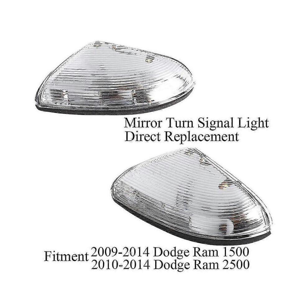 (Pasażer) Przednia Lewa i Prawa Strona LED Kierunkowskaz w Lusterku dla 2009-2014 Dodge Ram 1500 2500 68064948aa i 68064949aa