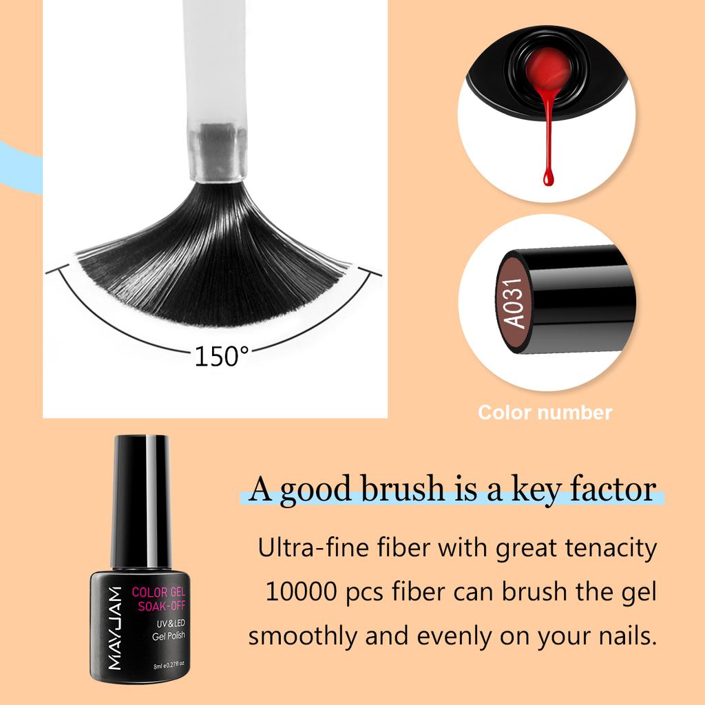 MAYJAM 12Pcs Nail Gel Polish Set Valentine Gift Colors of 2022 Nail Art Design Soak Off LED Lamp Gel Polish DIY Manicure Kit 8ML Nail Gel Kit