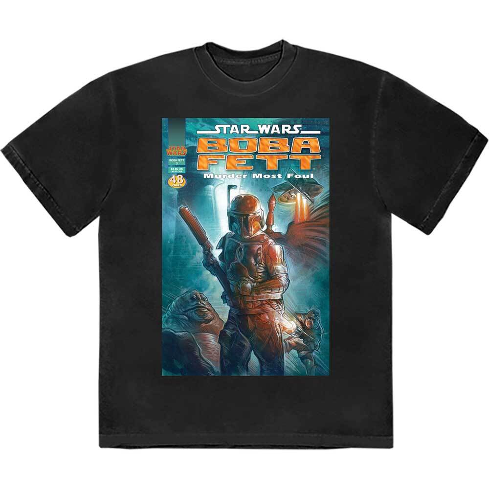 Star Wars Boba Fett Comic Cover T-Shirt Black New L